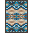 Rustic Cross - Indigo Turquoise