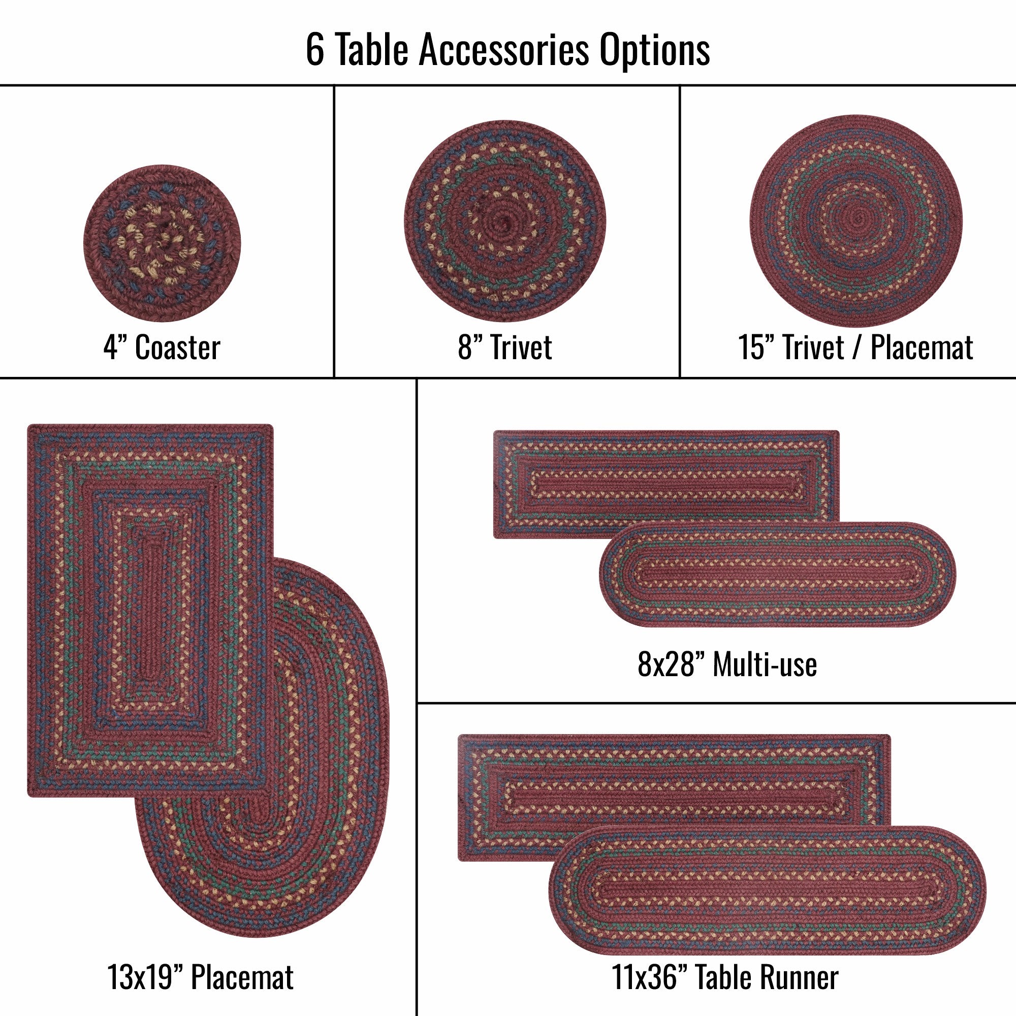 13x19 Jamestown PcMt Rect Set of 4