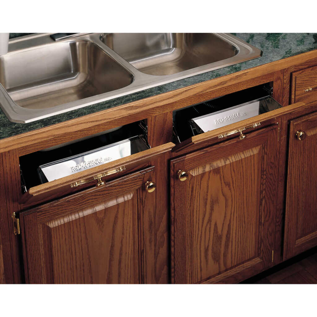 Rev-A-Shelf Stainless Steel Tip Out Tray for the Kitchen Sink Standard Depth