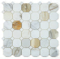 Octagon Calacatta Gold  Stone Mosaic 11.75 x 11.75
