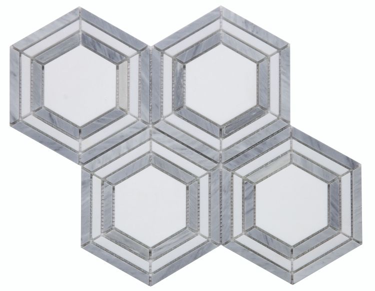 Nancy Blue Marble Mosaic 10.75 x 12.25