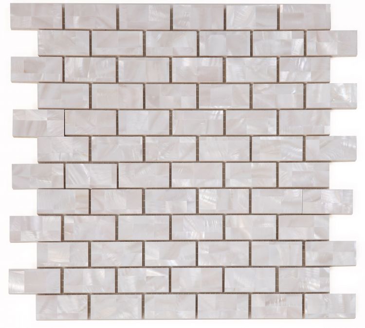 Pearl Large Brick Mosaic 11.75 x 11.75