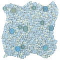Shimmer Blue Glass Tile Mosaic 10.75 x 10.75