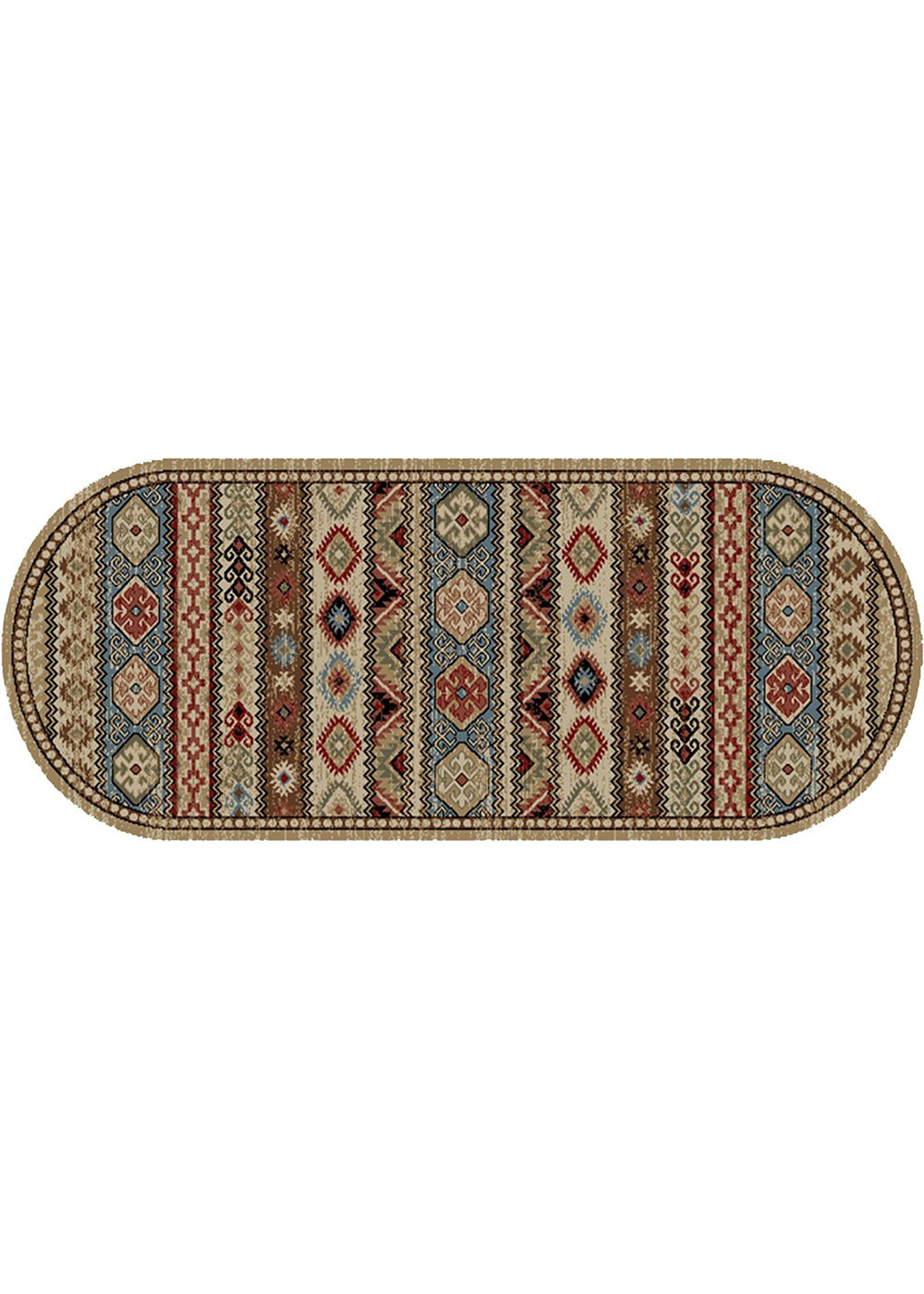 Chiseled Rock Multi 2 x 5 Oval Rug