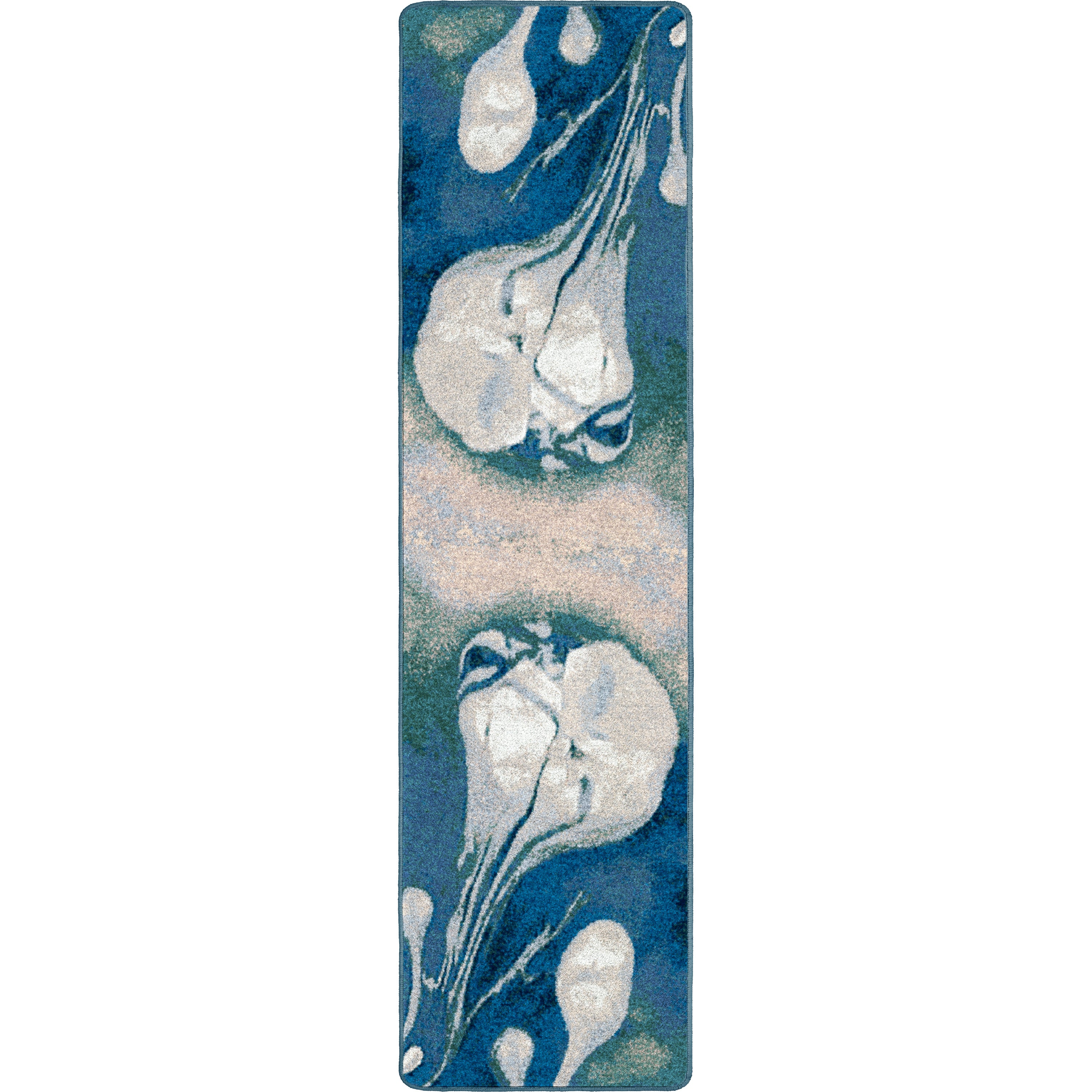 Abstract Jellyfish Ocean Blue
