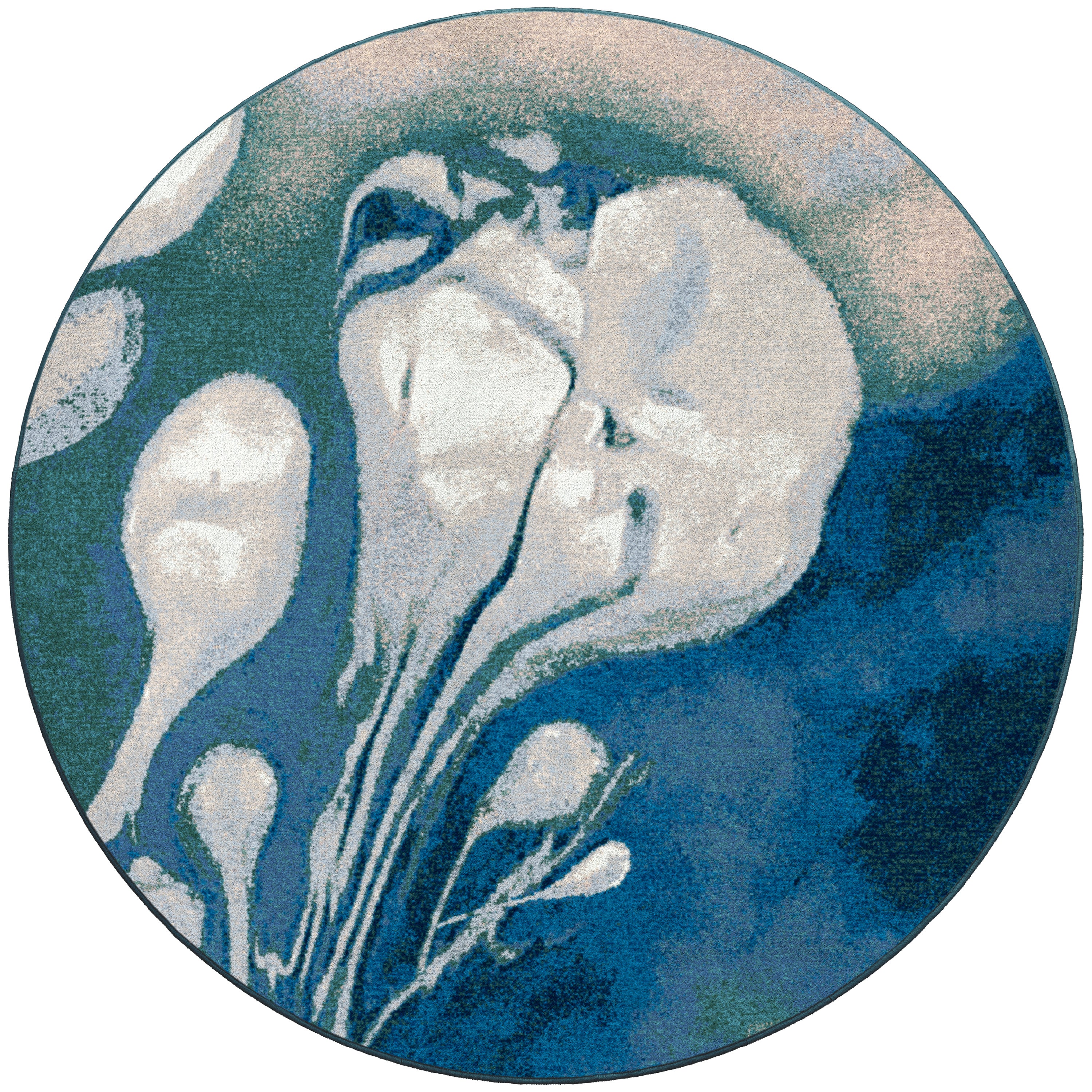Abstract Jellyfish Ocean Blue