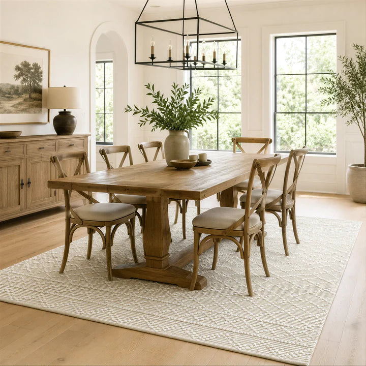 Mica Hand Spun Embroidered Jute Rug with Looped Yarn