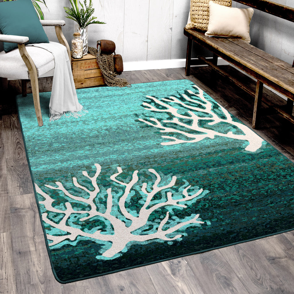 Coral Pattern Aqua