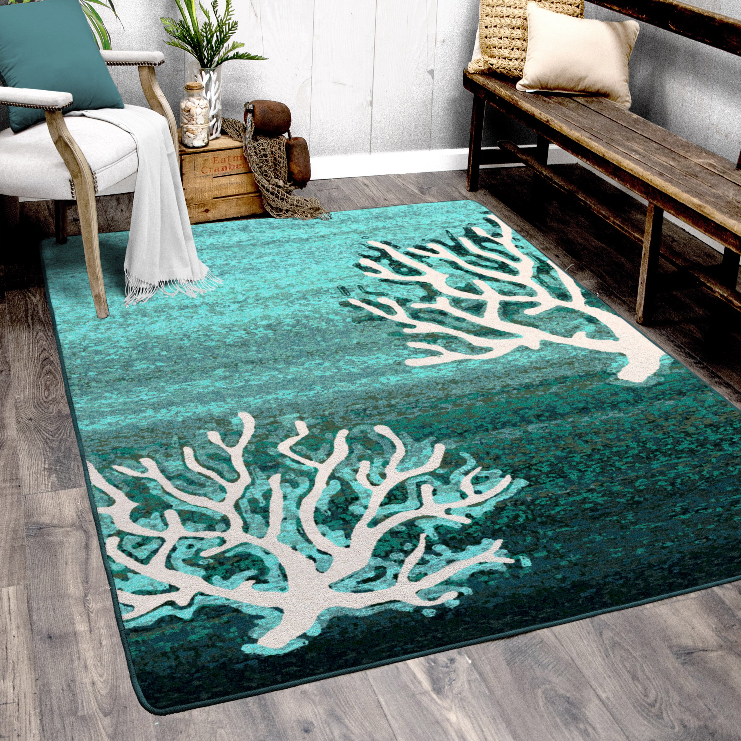 Coral Pattern Aqua