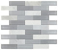 Stormy Mist and glass Blend, Brick Joint, 1 1/4X4, Straight Edge, Mix
