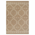 2x3 Dune Taupe Jute Rug with Dotted Lines and Premium Cotton Backing