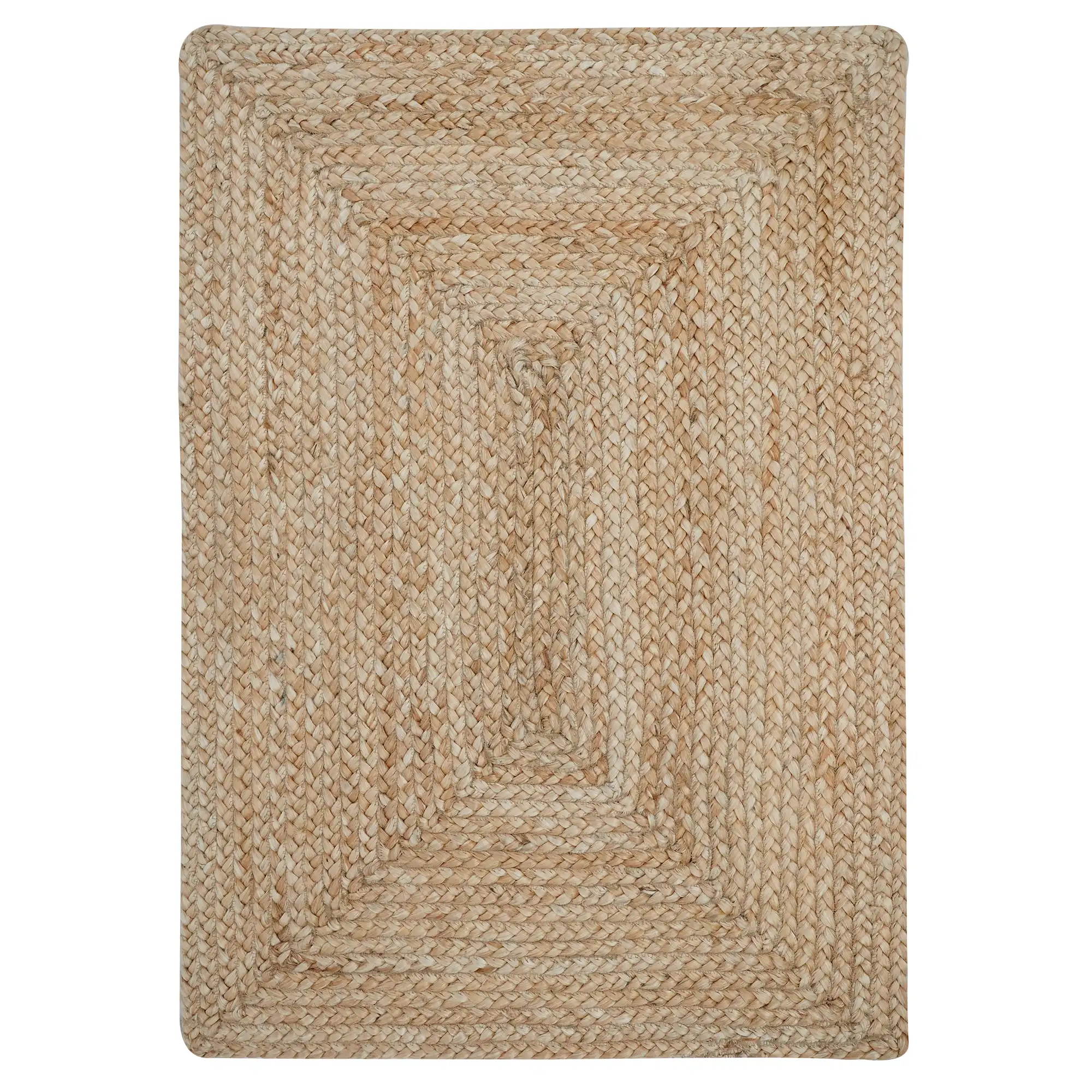 6x9 George Premium Hand Spun Jute Braided Area Rug