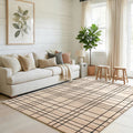 Nell Window Pane Premium Jute Rug With Backing