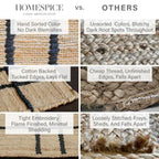 Nell Window Pane Premium Jute Rug With Backing