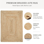 George Premium Hand Spun Jute Braided Area Rug