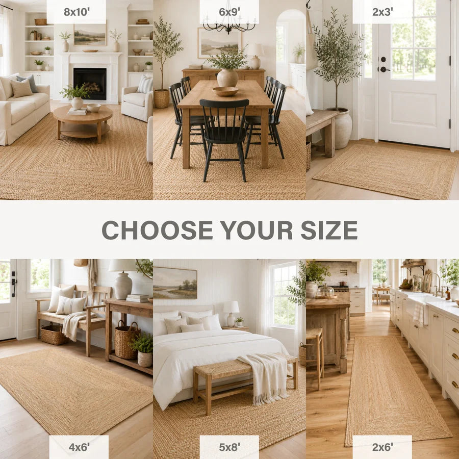 George Premium Hand Spun Jute Braided Area Rug