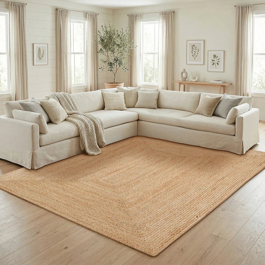 George Premium Hand Spun Jute Braided Area Rug