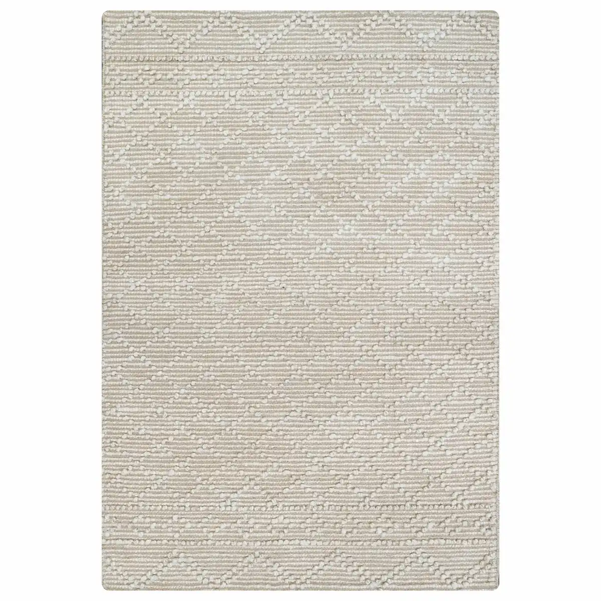 5x8 Mica Hand Spun Embroidered Jute Rug with Looped Yarn