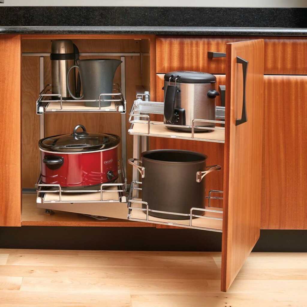 Door Mount Storage Pull Out for Blind Right Corner Cabinet 18"