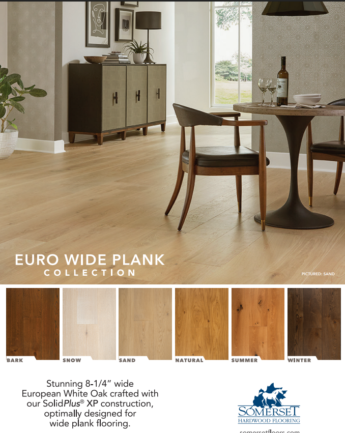 Somerset Euro 8 1/4" Wide Plank Collection Hardwood Flooring
