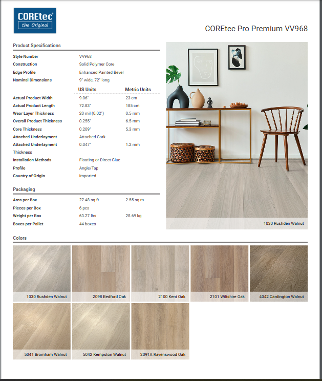 CORETEC PRO PREMIUM VV968                          - BEDFORD OAK