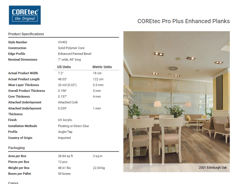 CORETEC PRO ENHANCED VV492                         - SHARPWELL OAK