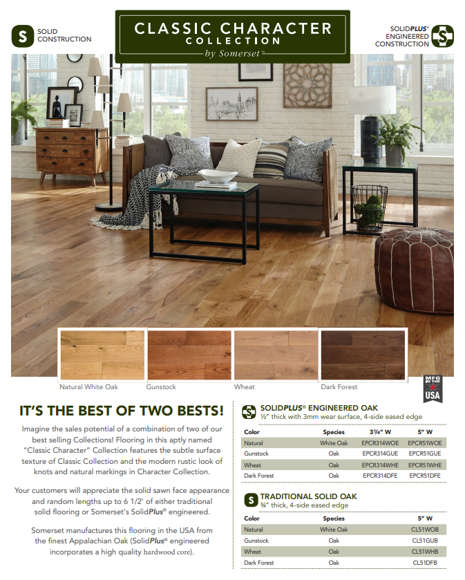 Somerset Classic Character Solid Collection Hardwood Flooring