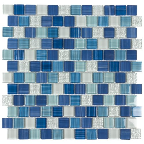 SPLASH 1 x 1 Offset Glass Mosaic Tile