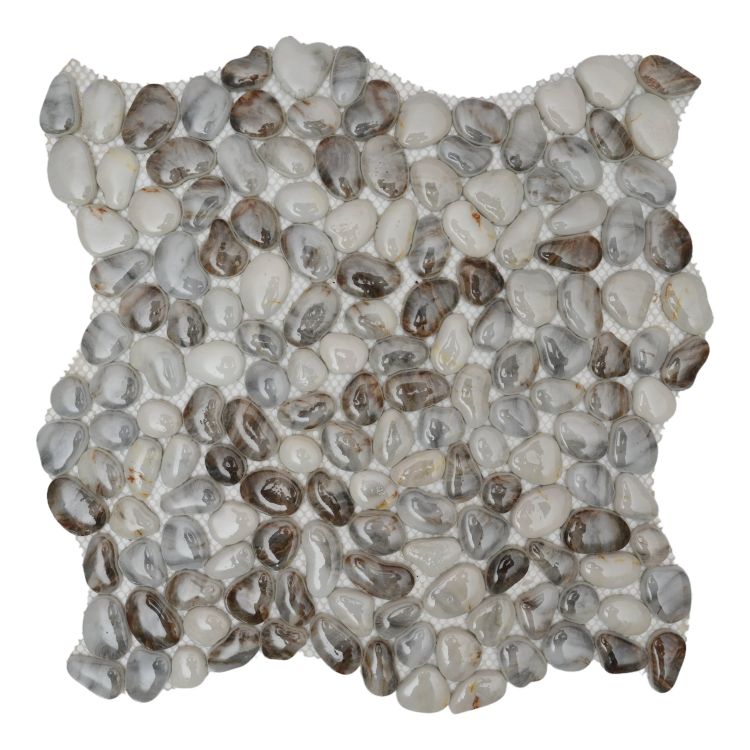Art Glass Pebble Mosaic 12 x 12