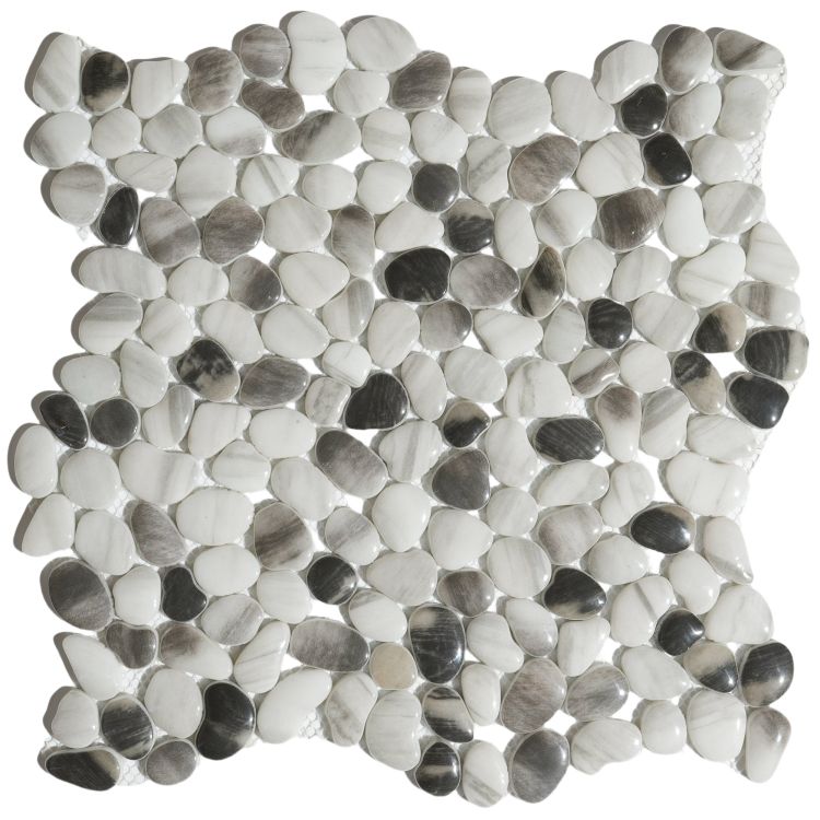 Art Glass Pebble Mosaic 12 x 12