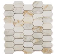 Montage Elongate Hex Marble Mosaic 12.5 x 13.25
