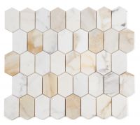 Montage Elongate Hex Marble Mosaic 12.5 x 13.25