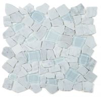 Glass & Marble Pebble Mosaic Tile