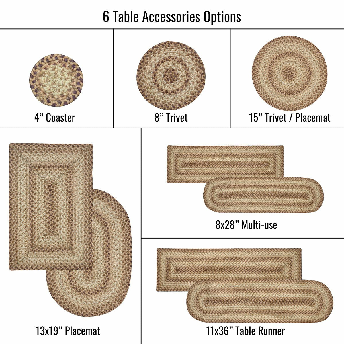 8x28 Cookie Dough Rect Set of 2