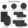 13x19 Jet Black PcMt Rect Set of 4