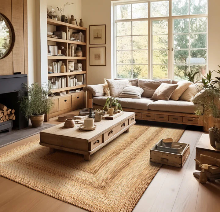 Cookie Dough Braided Jute Rug