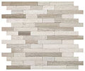 Chenille White, Random Linear, Straight Edge, Mix