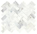 Daphne White, Herringbone, Straight Edge, Mix
