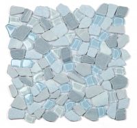 Glass & Marble Pebble Mosaic Tile