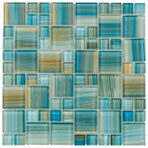 SPLASH Neptune Block Glass Mosaic Tile