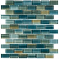 SPLASH 1 x 2 Glass Mosaic Tile