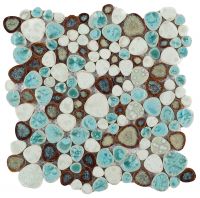Growing Series Glass Pebble Mosaic Tile