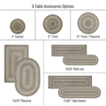 15 IN Grey Cloud Placemat Set of 6