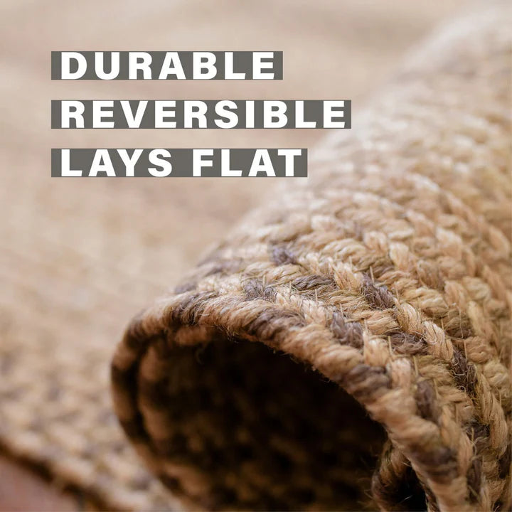 Cookie Dough Braided Jute Rug