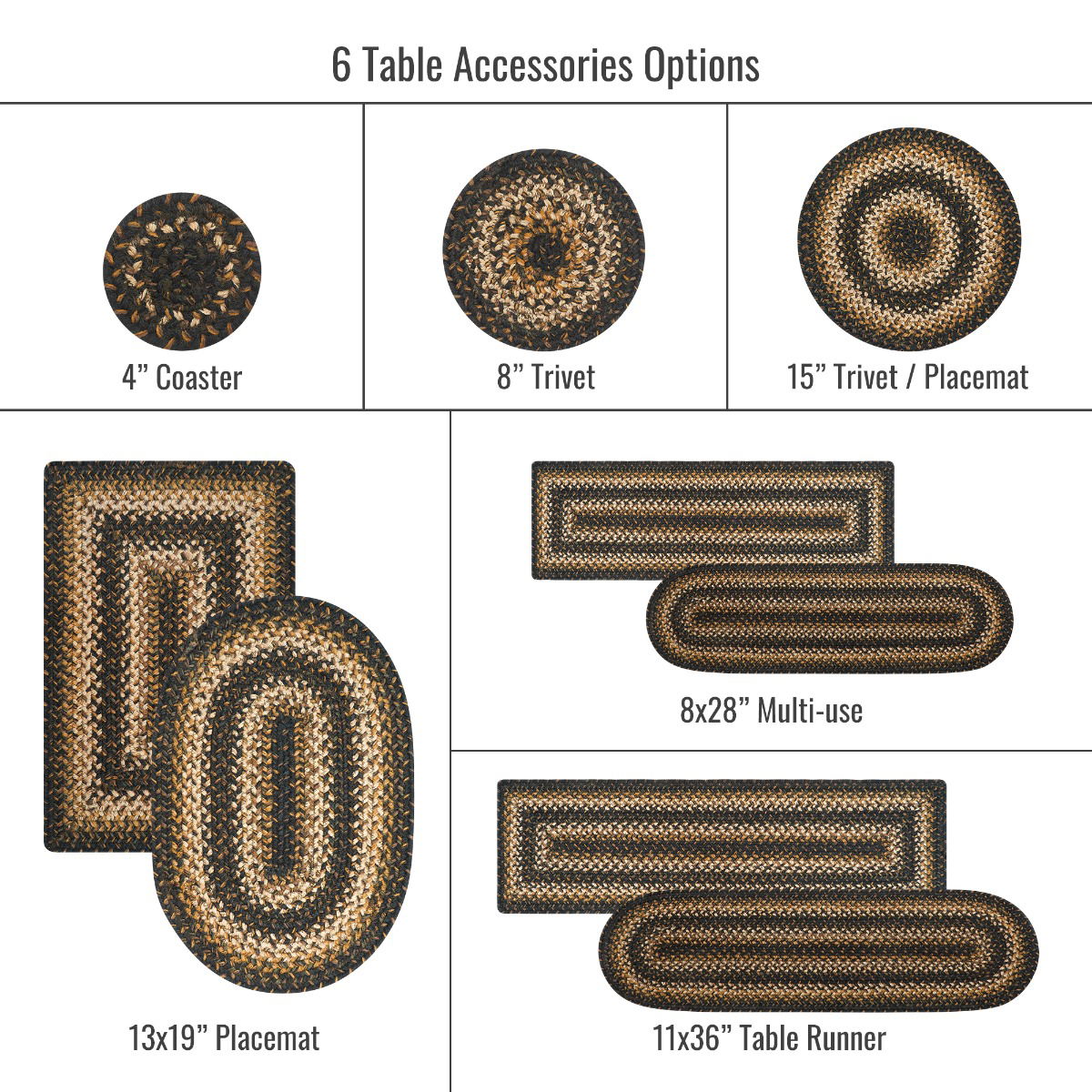 15 IN Kilimanjaro Trivet Large Set of 2