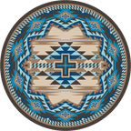 Rustic Cross - Indigo Turquoise