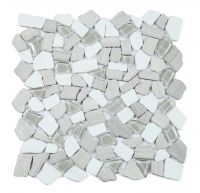 Glass & Marble Pebble Mosaic Tile