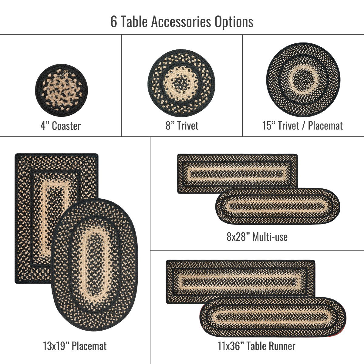 13x19 Manchester PcMt Oval Set of 4