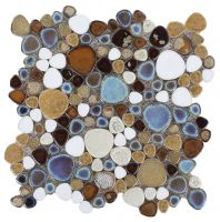 Growing Series Glass Pebble Mosaic Tile