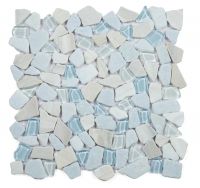Glass & Marble Pebble Mosaic Tile
